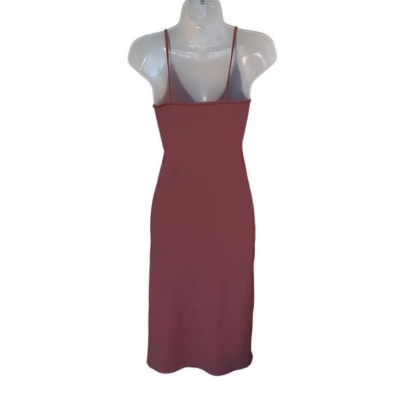 Abercrombie & Fitch Soft Collection Ribbed Seamless Side Slit Midi Dress - Picture 4 of 12